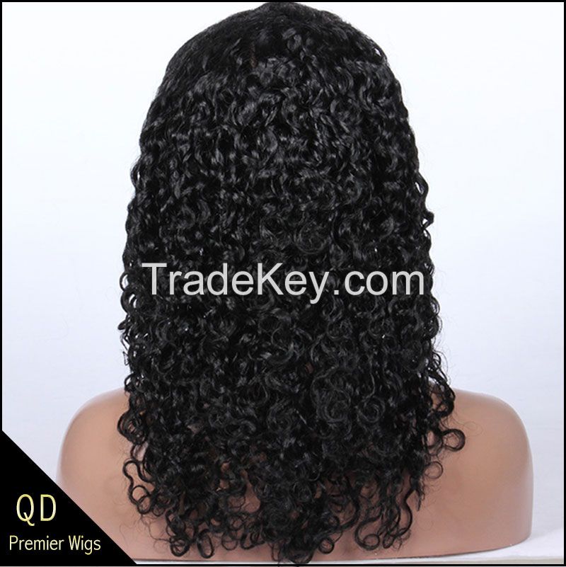 Malaysian Virgin hair water wave full lace wigs