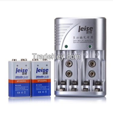 LEISE 802 Multifunctional battery charger for 9V /AAA/AA NI-MH rechargeable battery 