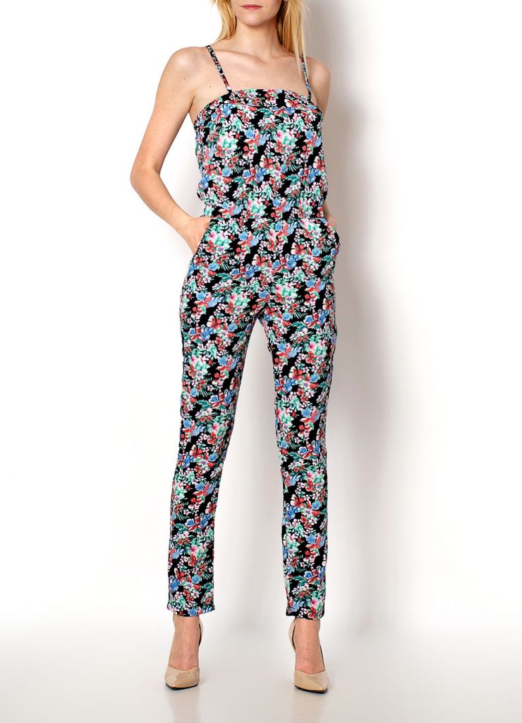 2015 NEW LADIES FLOWER PRINT SEXY TUBE SUMMER CASUAL PARTY JUMPSUITS D1350