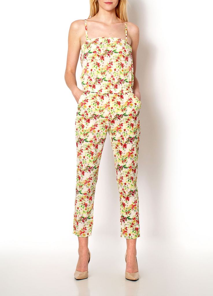 2015 NEW LADIES FLOWER PRINT SEXY TUBE SUMMER CASUAL PARTY JUMPSUITS D1350