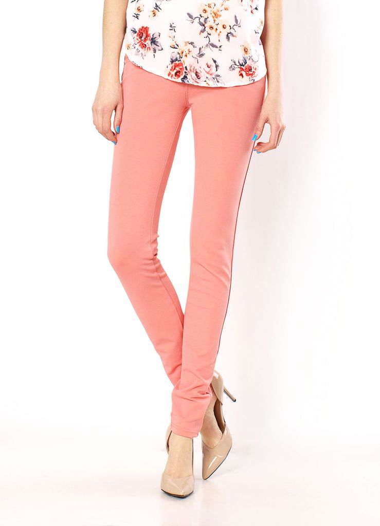 2015 Women Ladies Skinny Pencil Stretch Colour Long Pants Trousers 3030 