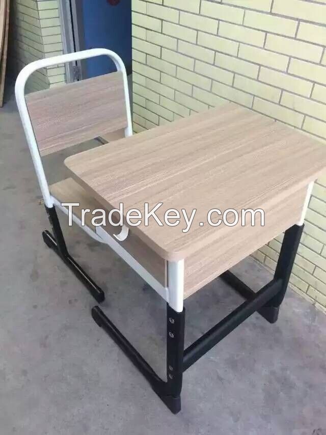 School desk and chair