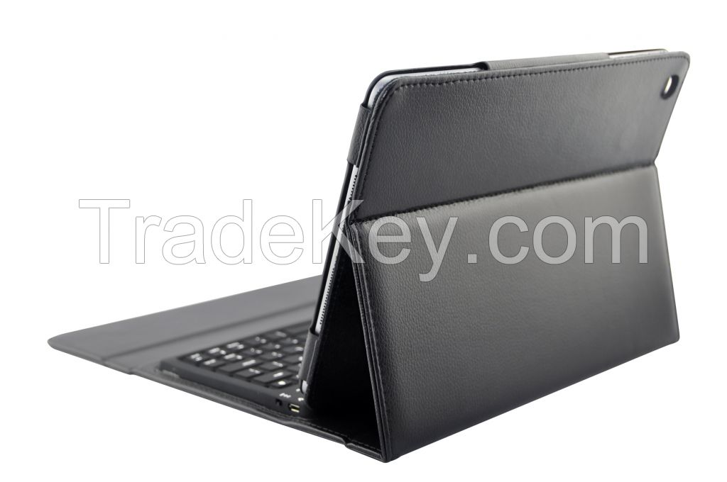 Keyboard folio for iPad Air, PU leather case + silicone Keyboard