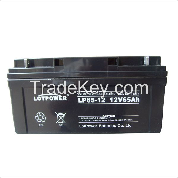 12V 65Ah AGM/VRLA Battery  Deep Cycle Battery