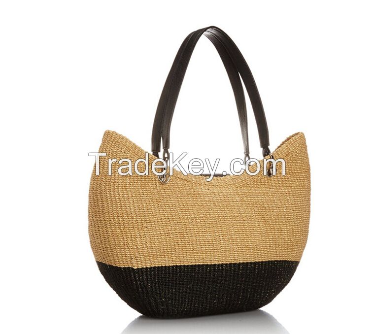 2015 Fashion hobo bag leather hobo bag straw handbag for woman