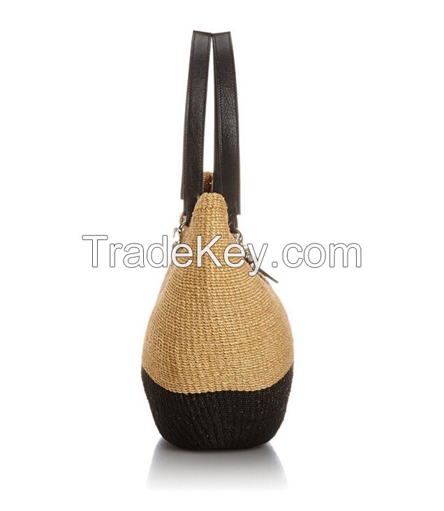 2015 Fashion hobo bag leather hobo bag straw handbag for woman