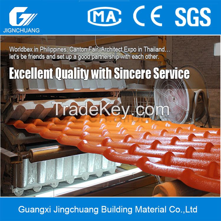 Synthetic resin roof tile, good UV protection and weather-resistant, high impact strength