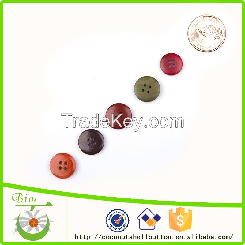 18L 2 holes dark brown color natural wooden button