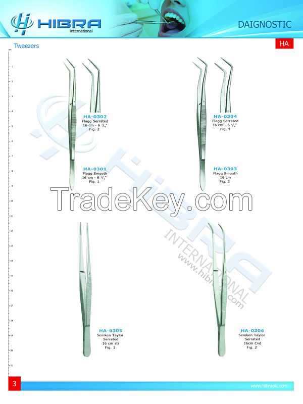 Dental Mirrors Tweezers