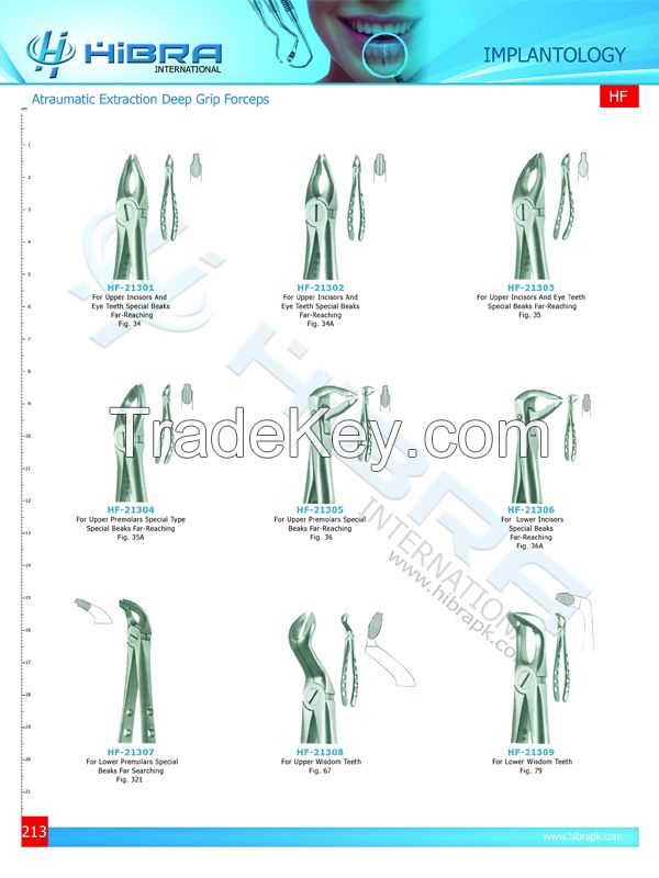 Extracting Forceps, Tooth Elevators, Scalars, Pliers etc