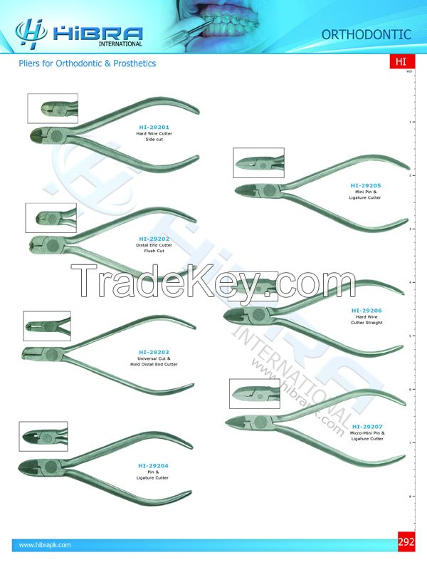 Pliers for orthodontic and prosthetics