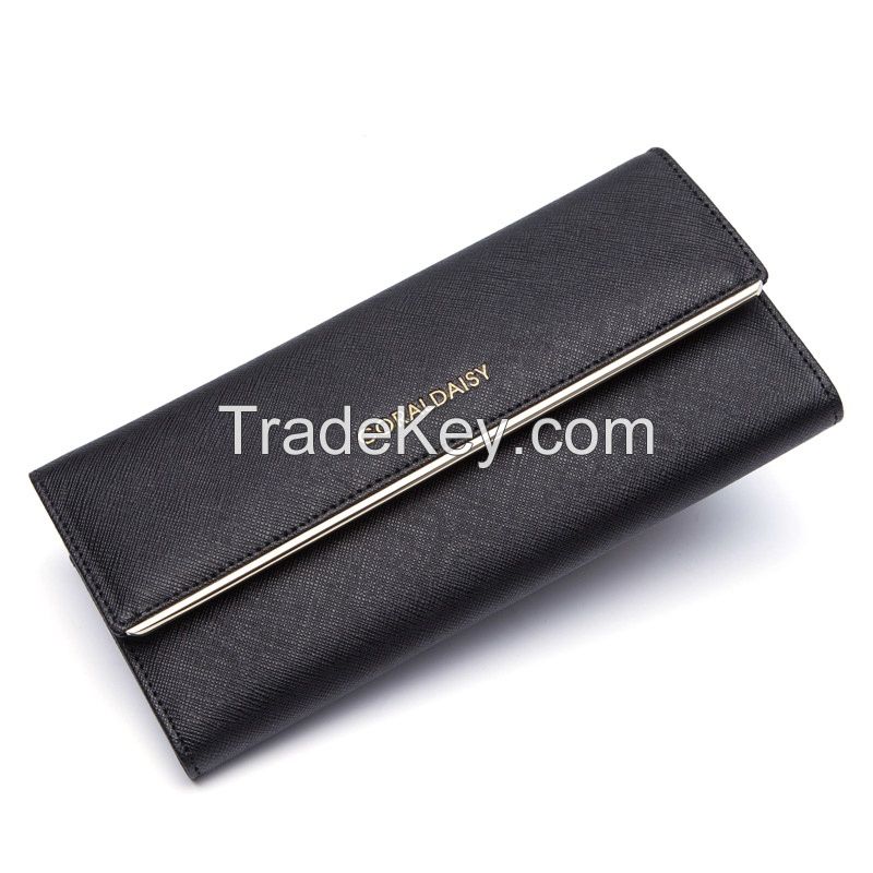 Bronzing LOGO wallet long section