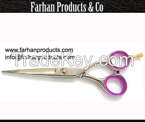 Professional Barber Razor Edge Scissors & Shears Set Swivel Thumb + Case