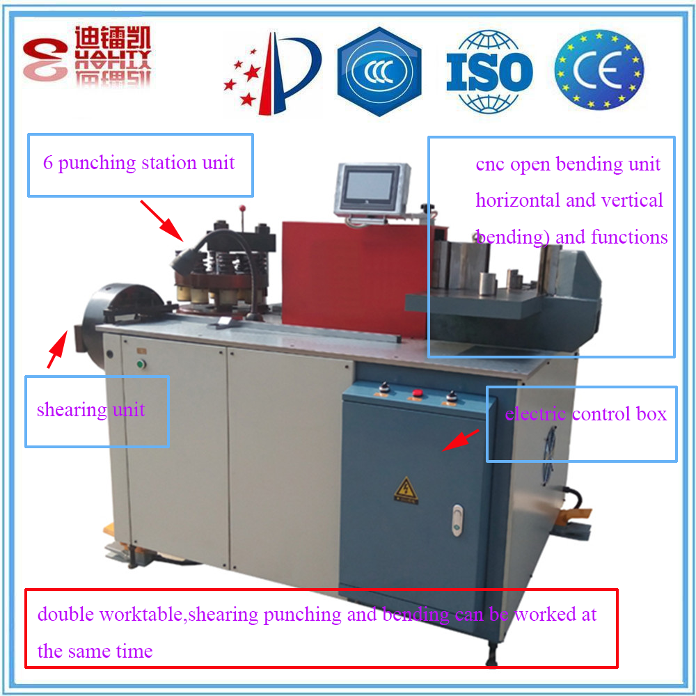 multifunction double table copper busbar bending machine