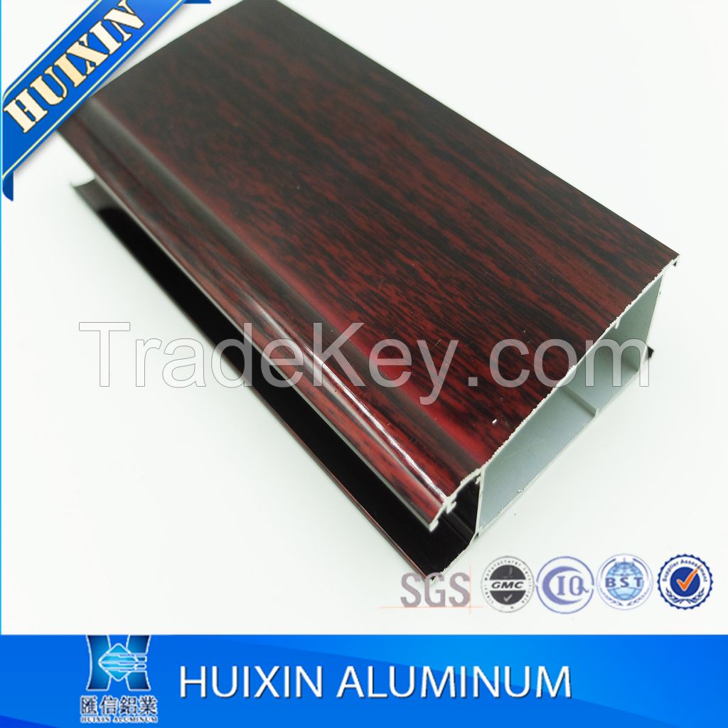 Kinds of Wooden Grain Surface Aluminum extruded profiles 6063-T5 alloy