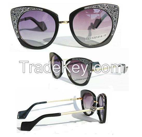 Stylish and Trendy Cat-Eye Sunglasses Cooper Double Bridge Tortoise Women Style Eyewear