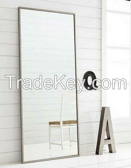 modern design wall/furniture/bathroom usage aluminum mirror, high quality aluminum mirror glass