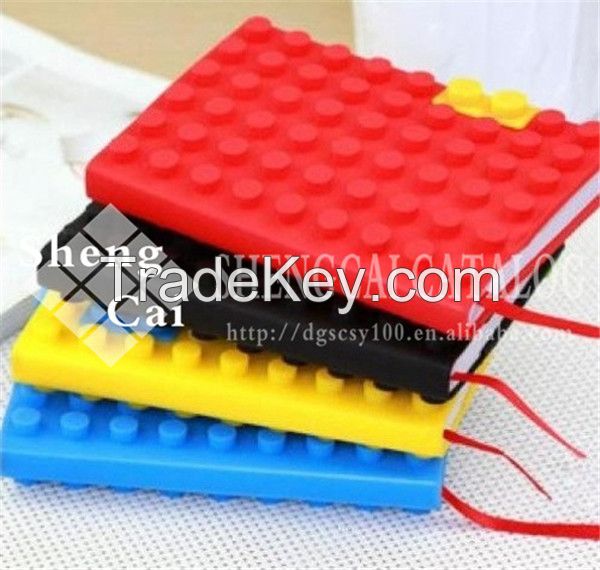 School supply silicone puzzle cover writing book