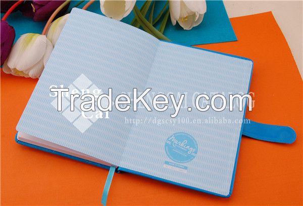 Wholesale A5 blue PU discolored wholesale leather journal