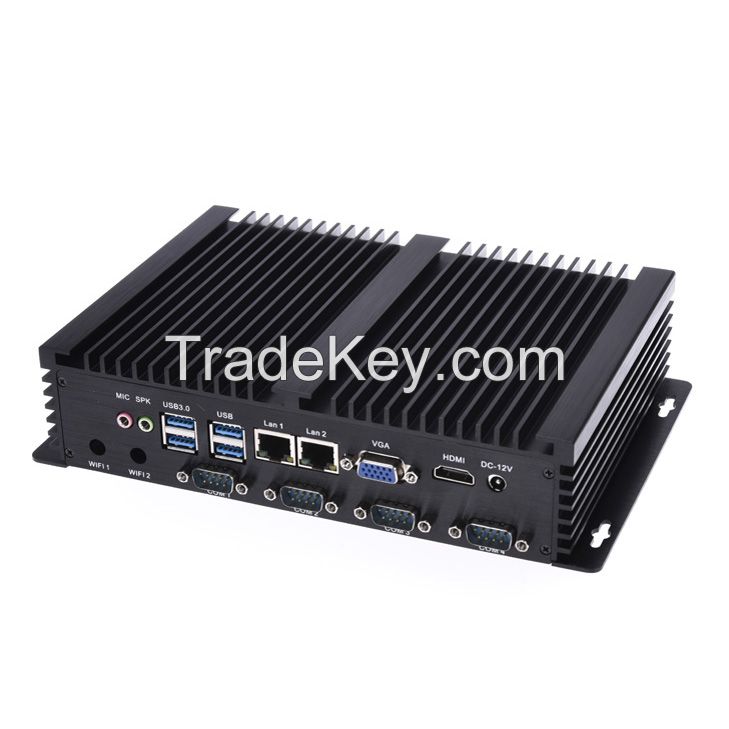 Mini ITX Fanless Industrial PC Desktop PC with 2 COM 4 USB 3.0 Intel Celeron 1037u processor 