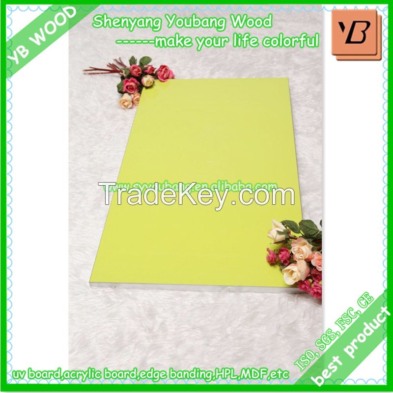 High gloss wood grain uv coated mdf board