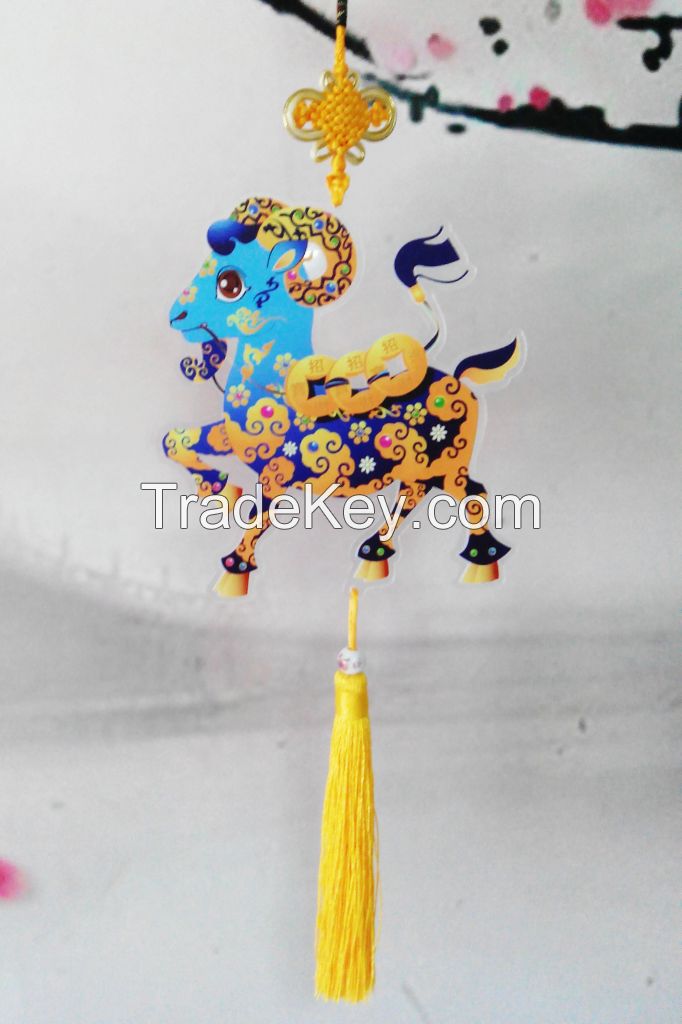 2015 year Chinese Style plastic hanging ornament for home decoration