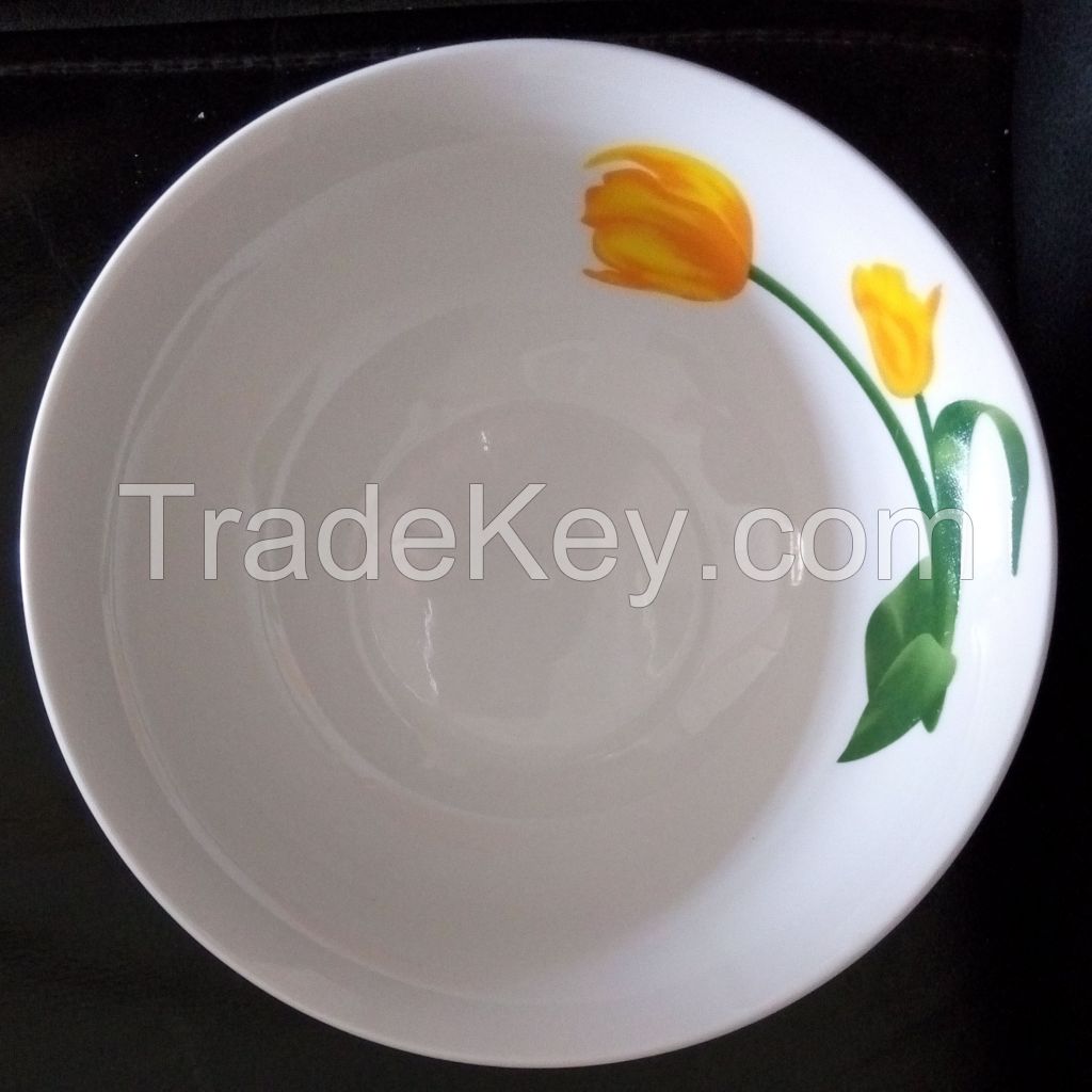 hot sell ceramic soup bowl with decal