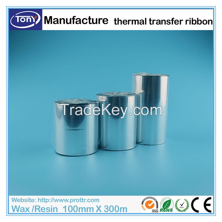 China wholesale thremal transfer ribbon wax ribbon for barcode printer