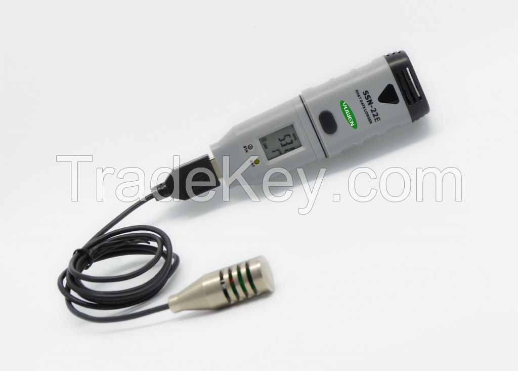 External Probe Digital LCD Display USB Temperature Humitity Data logge