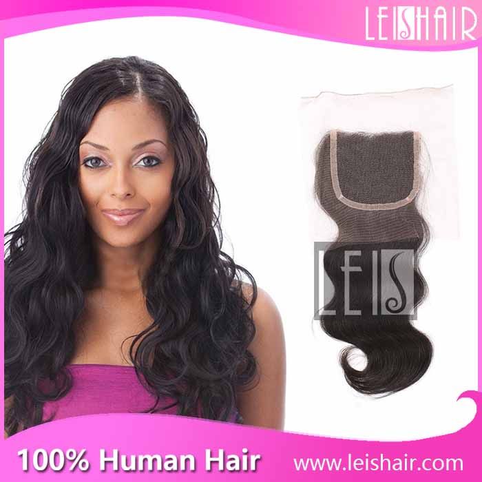 100% virgin hair lace clousre natural hair bleached knots lace closure