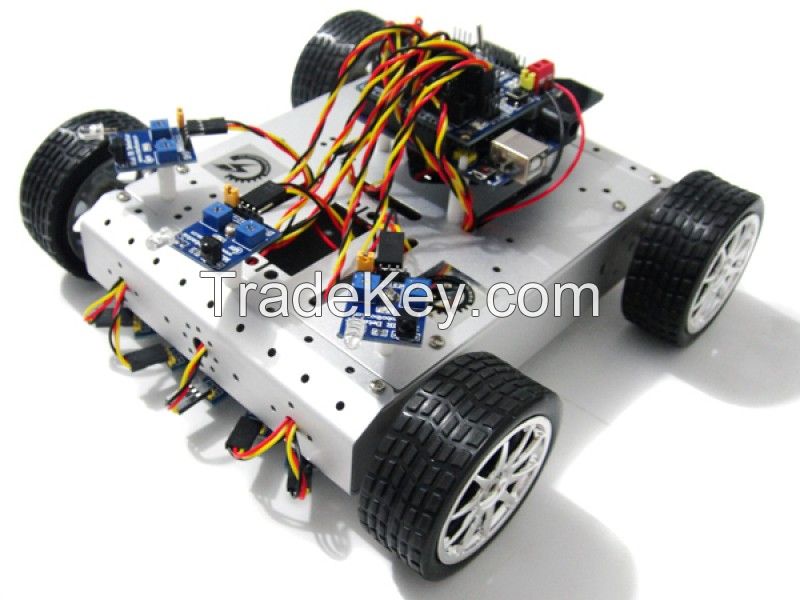 4WD Mobile Robot Car with Tracking and Avoidance System-alsrobotbase