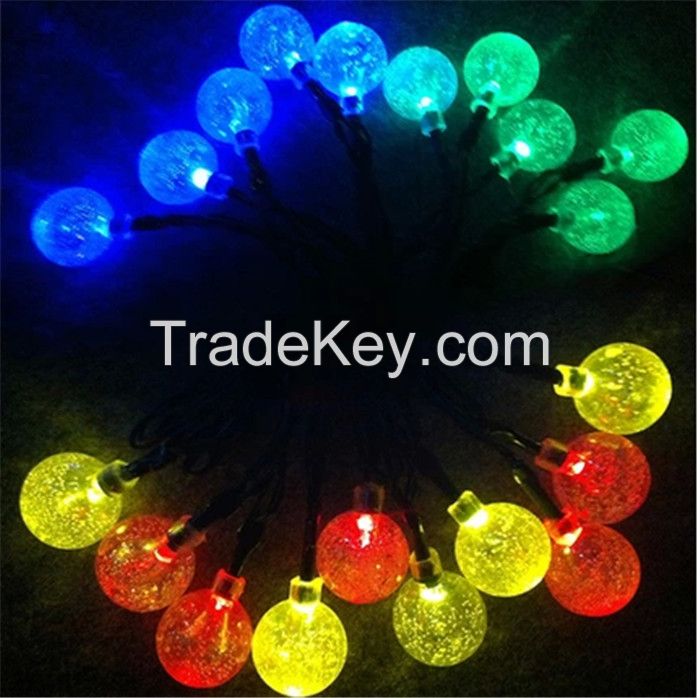 20LED Solar Bubble Ball String Light Outdoor Garden LED Lamps Solar Power Panel Christmas Party Festival Decoration LED