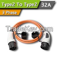 Type 2 Male to Female Connector (Charging Cable) Three Phase 32A