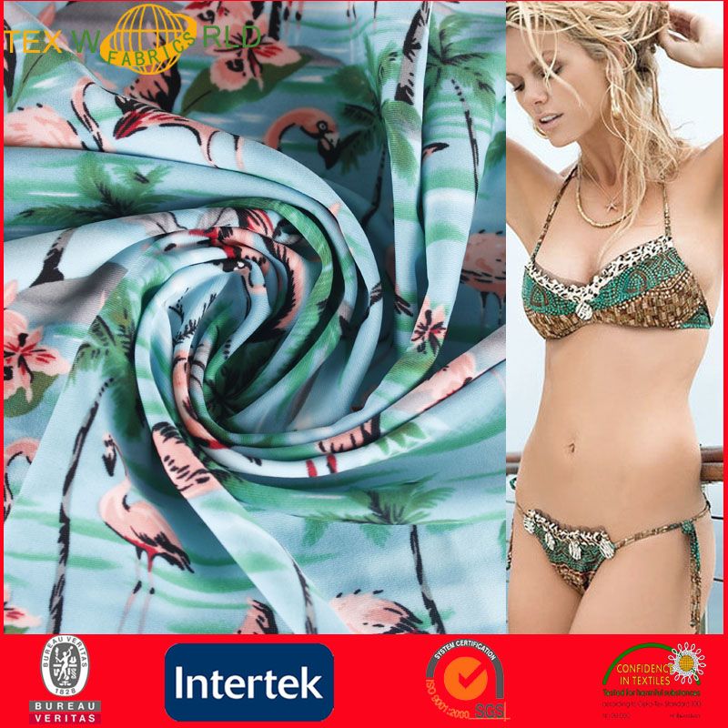 Printed Polyester Spandex Knitting Stretch Fabric for Swimsuit (WP1011)