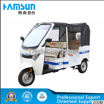 HANSEN 60V brand electric battery operated power tricycle rickshaw pedicab for passenger 2015 hot sale passenger taxi