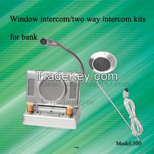 Window intercom kits for bank