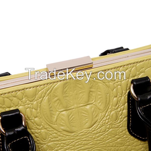 ladies PU office handbag alligator pattern OEM/ODM service