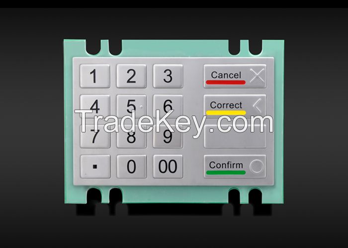 Payment Kiosk Encrypted PIN Pad ATM Metal Keypad With 4 Function Keys