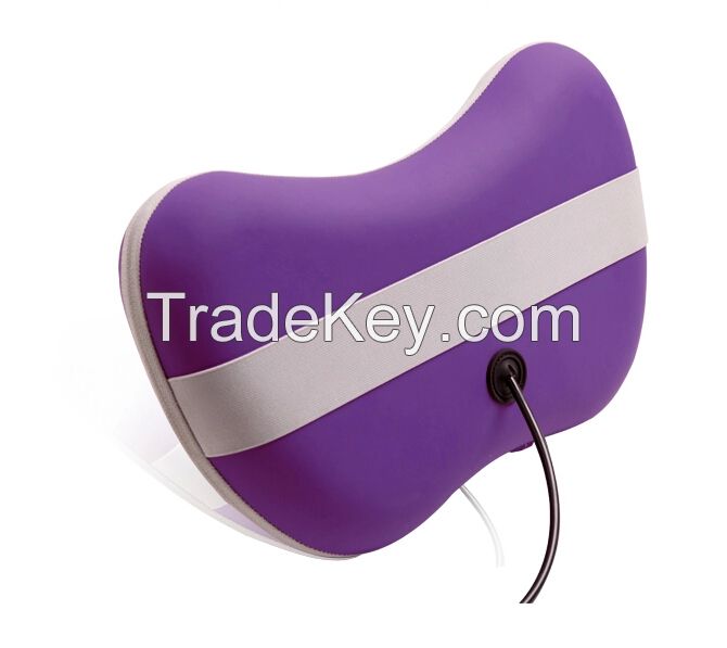 Infrared heated kneading and shiatsu massage pillow