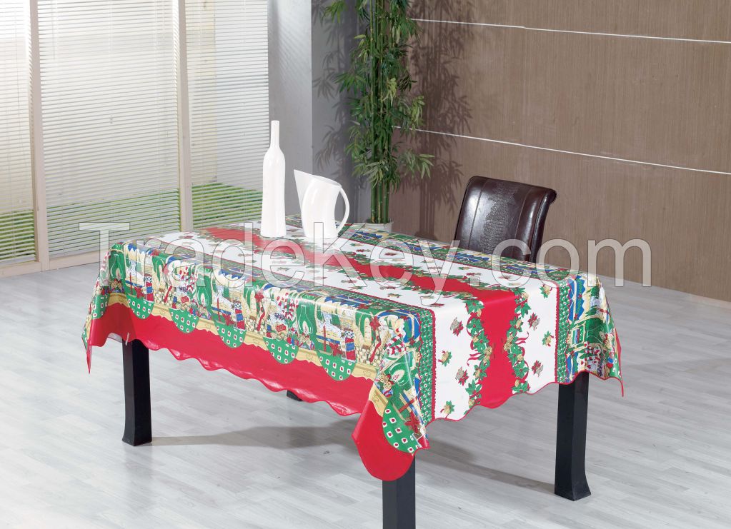 Christmas Festival decoration printed PVC tablecloth