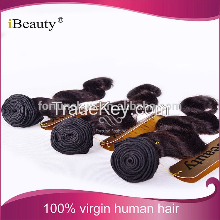 2015 Guanghzou reliable real virgin brazilian human hair body wave hair extension at wholesale price