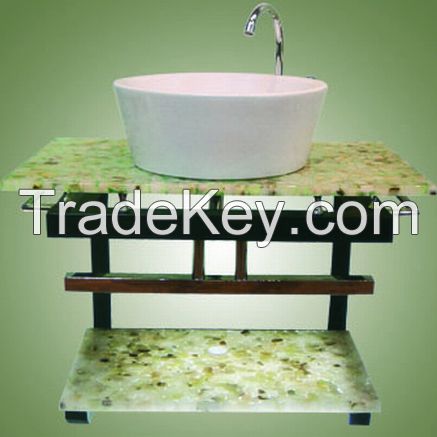 Fashion translucent hand basin - pebble stone 