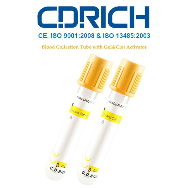 CDRICH Evacuated Blood Collection Tube with Gel &amp; Clot Activator