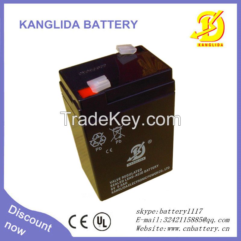 6v battery Hot sale 6v 5ah lead acid battery for children's toy car