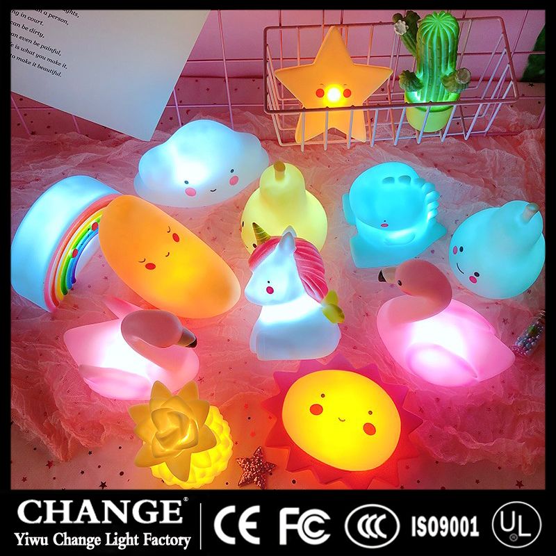 Flamingo Pineapple Cloud Unicorn star LED Night Lamp Lights for Baby Children Room Party Wedding decor