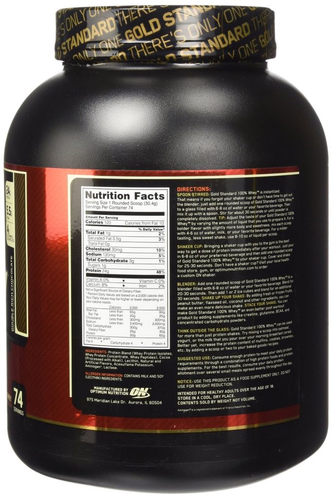 Optimum Nutrition 100% Whey Gold Standard, Double Rich Chocolate