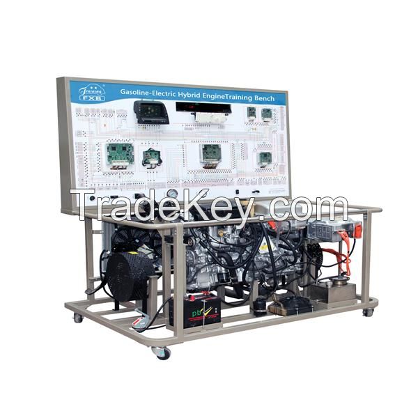 Gasoline electric hybrid engine training bench