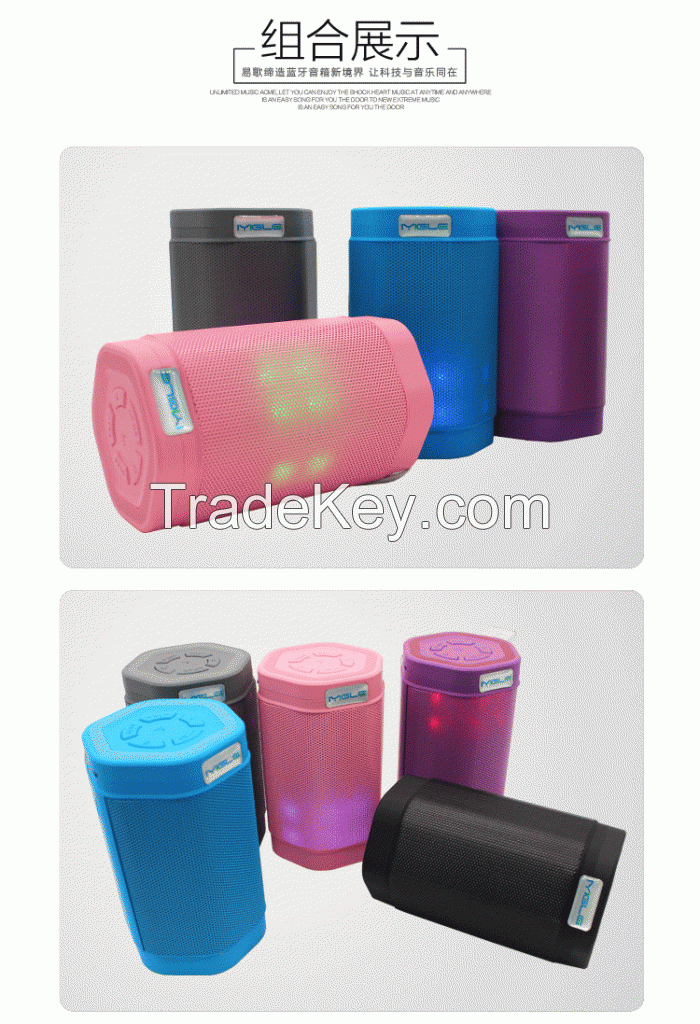 mini usb speaker wireless bluetooth speaker with TF USB, LED bluetooth speaker