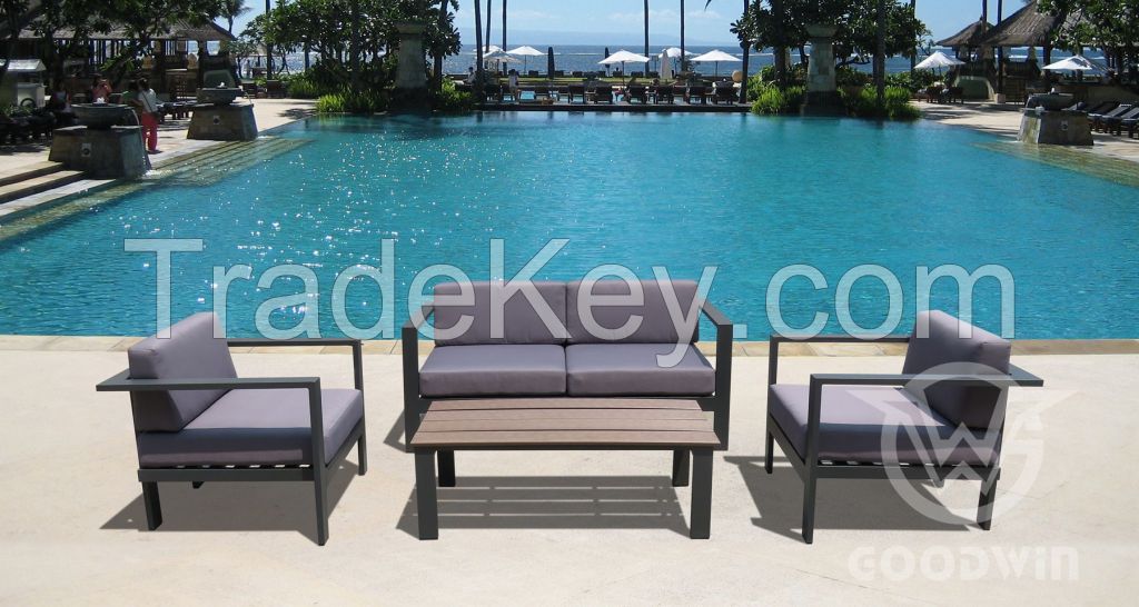 Simple mordern design all weather commercial furniture outdoor garden