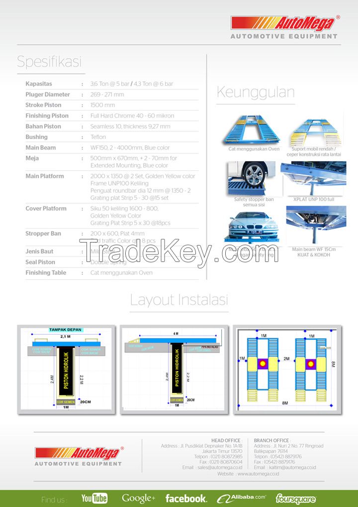 Hidrolik Lift Cuci Mobil H NEW